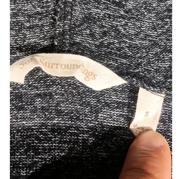 Soft Surrounding Gray Knit Hood Tunic Top Small Cozy Lightweight Lounge Pullover - Picture 6 of 9